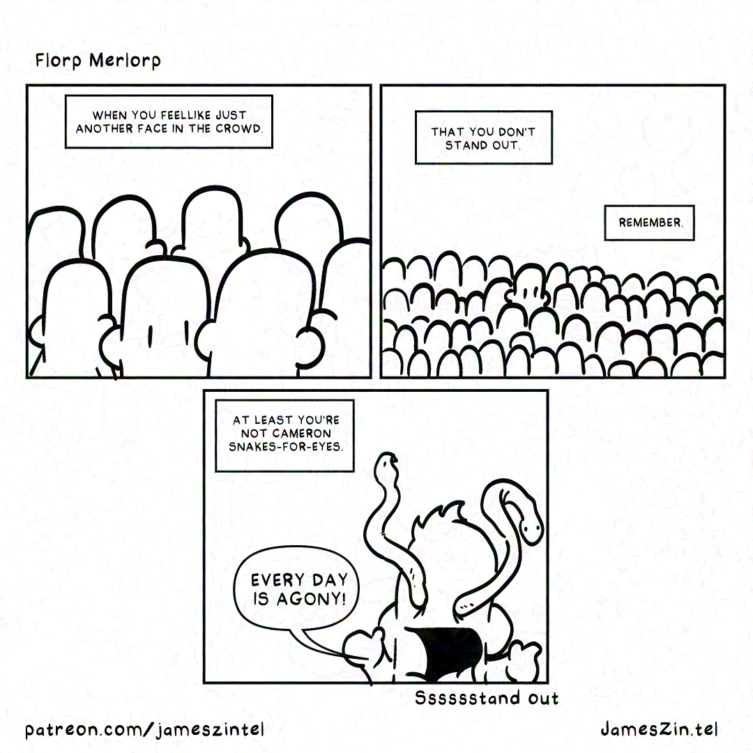 standing out cartoon