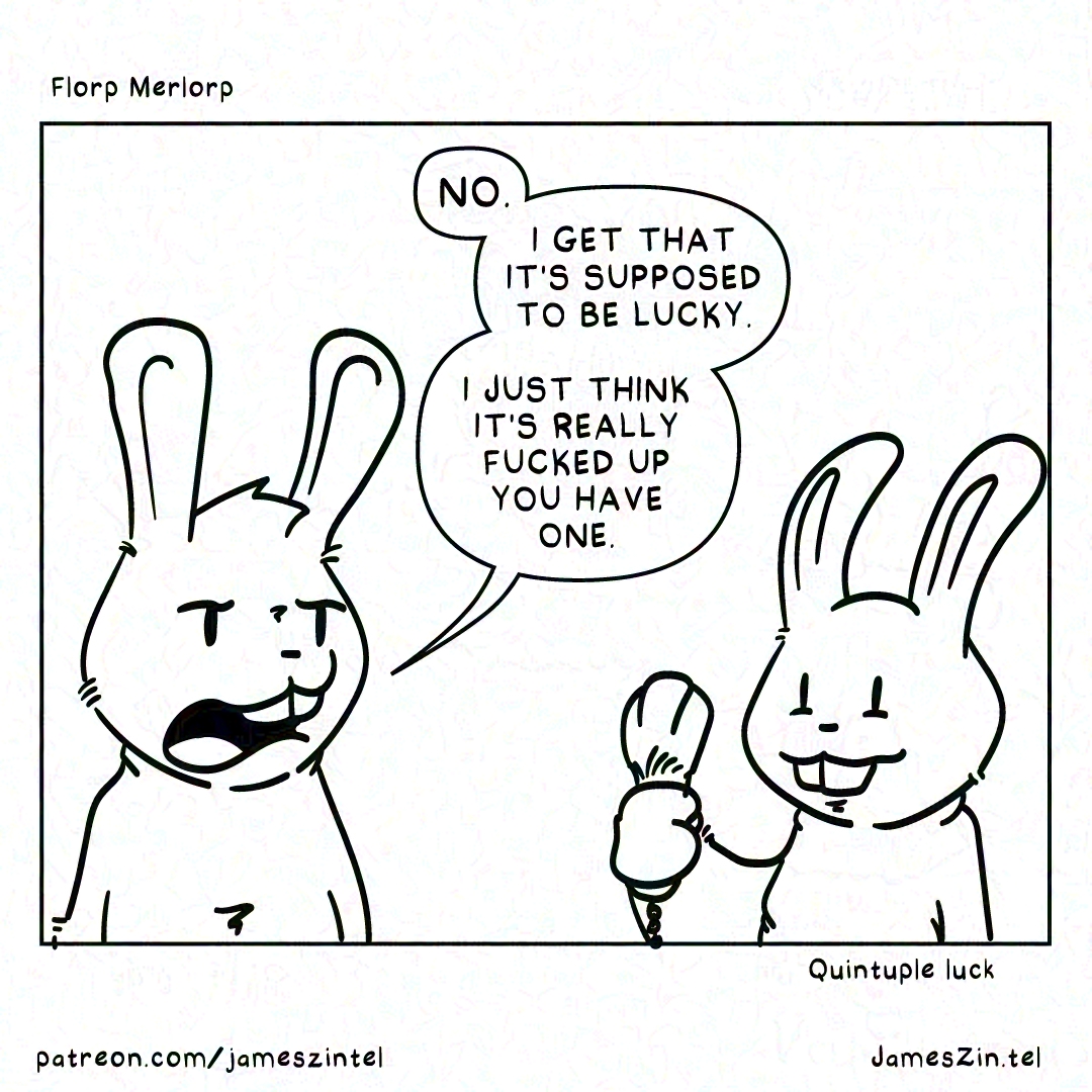lucky rabbit foot cartoon