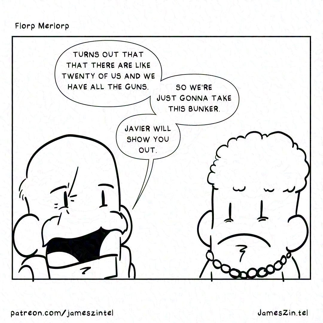 bunker security cartoon