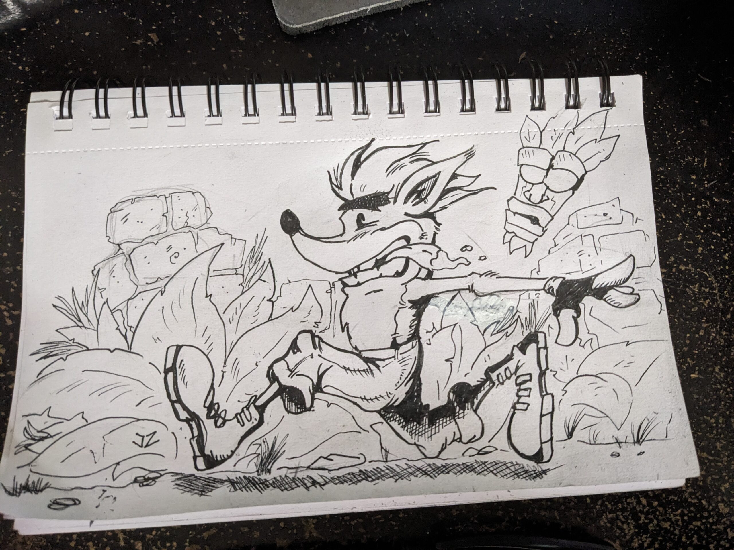 crash bandicoot sketch
