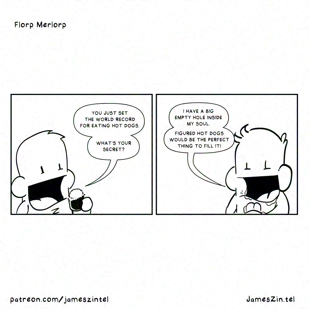 hotdog contest cartoon