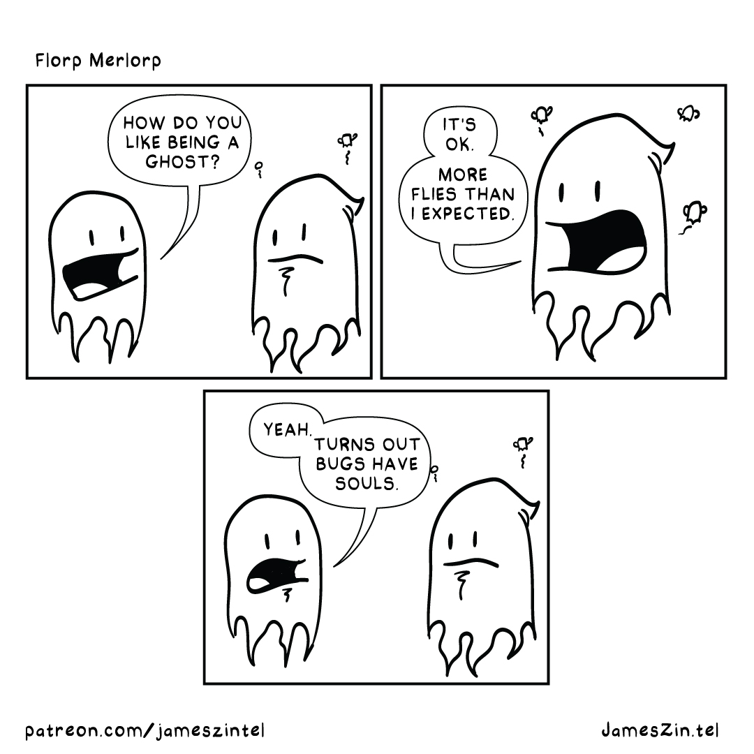 fly ghost cartoon