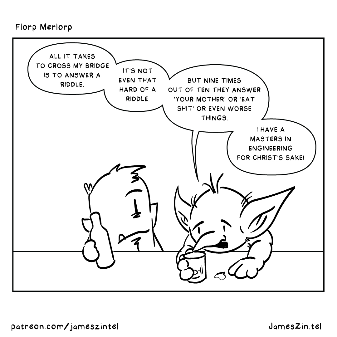 bridge riddle cartoon